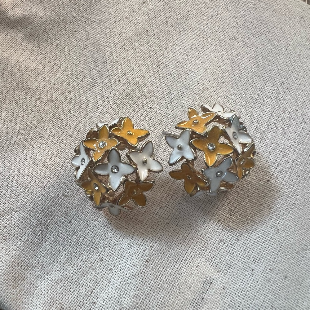Floral Crystal rhinestone Stud Earrings